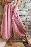 Arbi Gingham Pocket Culotte Pant Indian Red